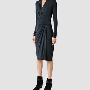 ALL SAINTS NOVA DRESS in Petrol {US SIZE 2}
